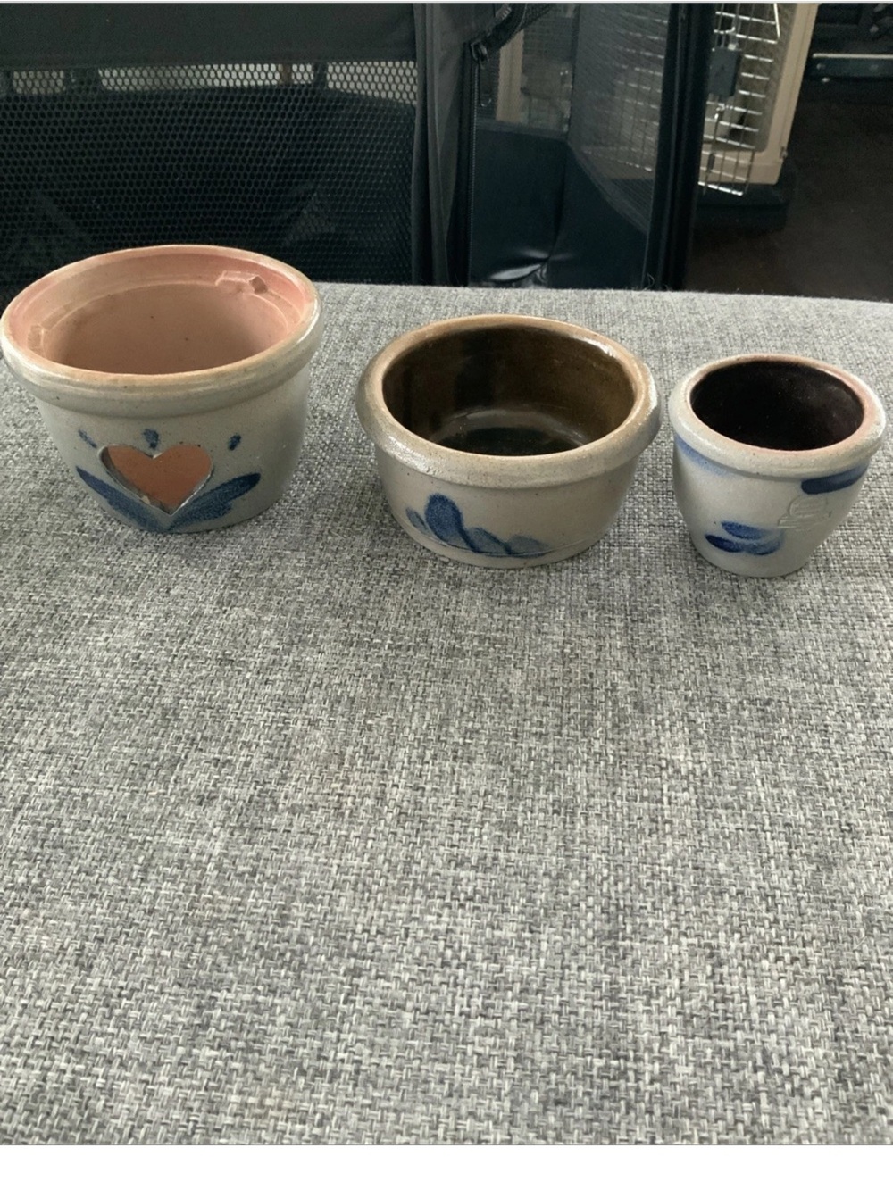 Rowe Pottery Works Salt Glazed Mixed Lot of 3